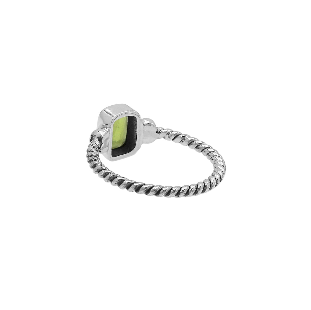 AR-1119-PR-7 Sterling Silver Ring With Peridot Q. Jewelry Bali Designs Inc 