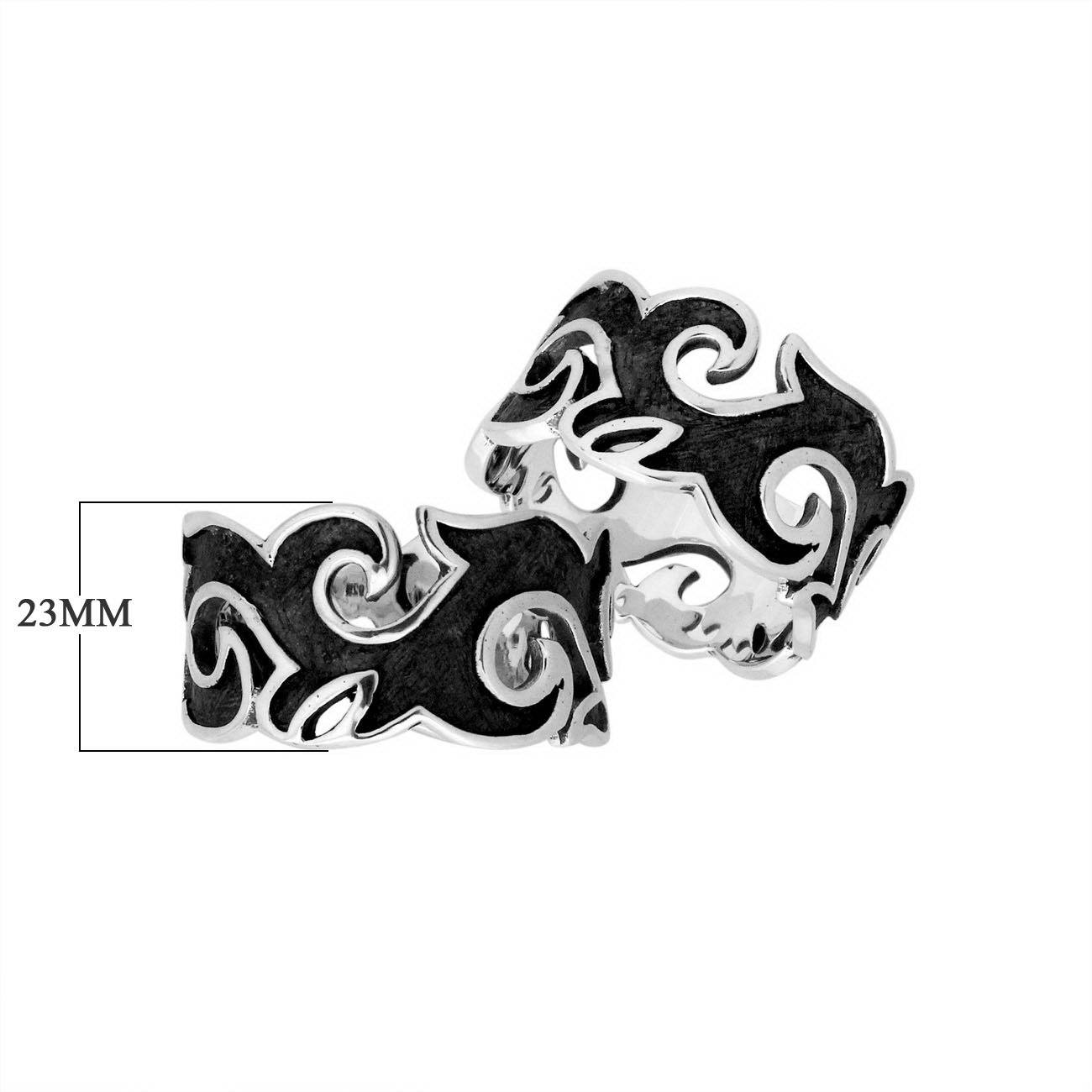 Sterling Silver Plain Silver Balinese Band Ring With Polished Finish