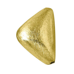 18K Gold Overlay Over Copper Brushed Triangular Bead