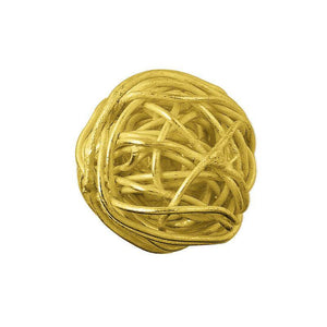 15mm wire-wrapped round bead in 18K gold overlay over copper handcrafted in India for wholesale jewelry making