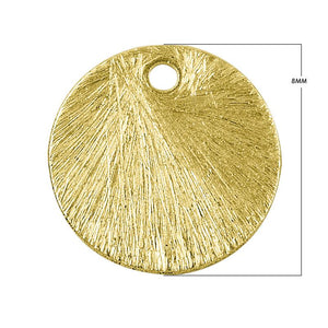 Textured chip bead with 18K gold overlay over copper handcrafted in India for wholesale jewelry making