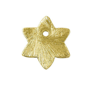 Star shape chip bead with textured surface and 18K gold overlay over copper handcrafted in India for wholesale jewelry making