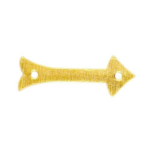 Handcrafted arrow shape chip bead with 18K Gold Overlay Over Copper from India