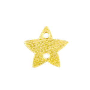 Handcrafted star shape chip bead with 18K Gold Overlay Over Copper from India