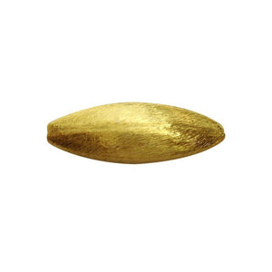 Handcrafted smooth marquise-shaped bead made from 18K Gold Overlay Over Copper in India for wholesale jewelry manufacturing.