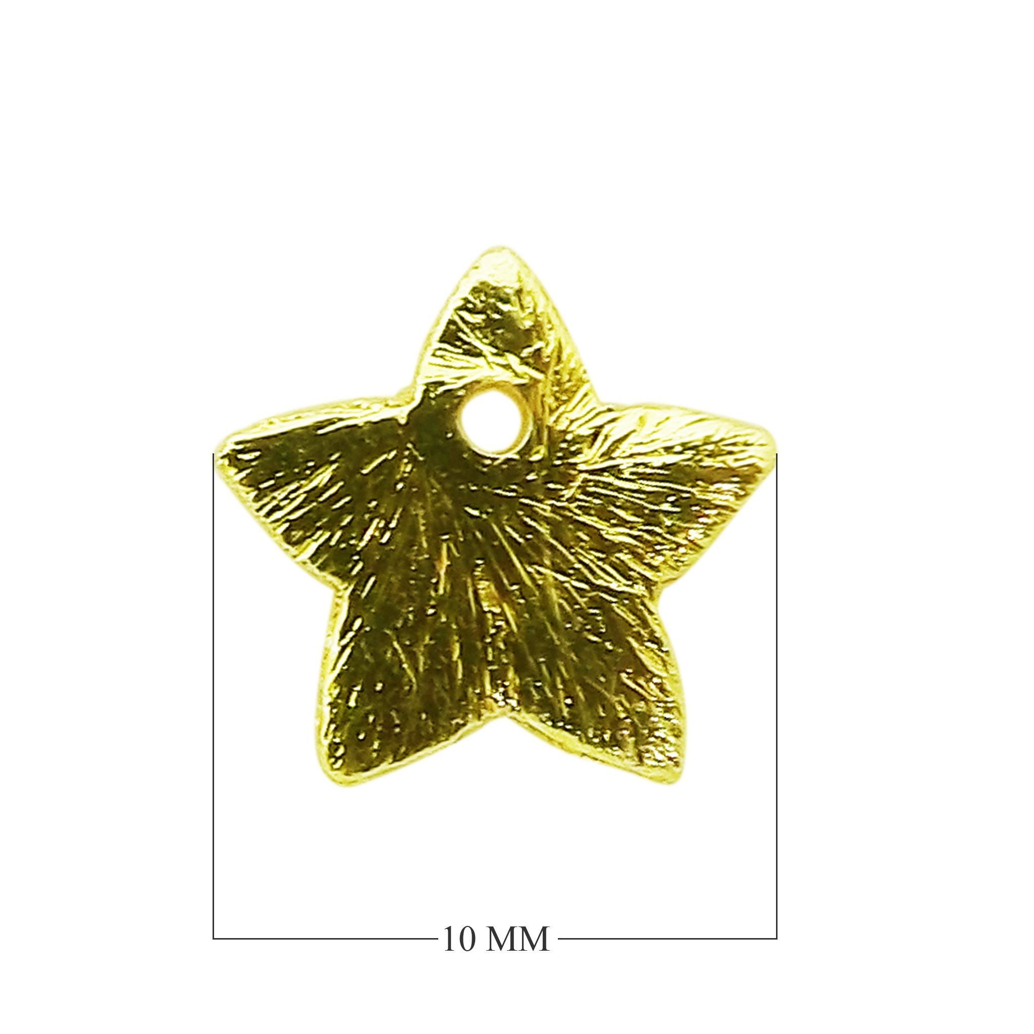 BG-373 18K Gold Overlay Star Shape Chip Bead Beads Bali Designs Inc