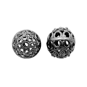 BR-100 Black Rhodium Overlay Bali Bead Beads Bali Designs Inc