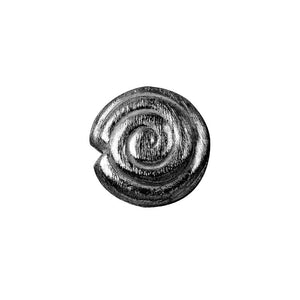 Black rhodium overlay copper spiral disc bead handcrafted in India for wholesale jewelry