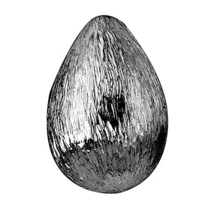 BR-194-11X16MM Black Rhodium Overlay Pears Shape Brushed Bead Beads Bali Designs Inc