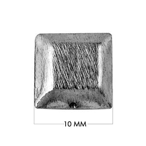 Black rhodium overlay copper pyramid square bead handcrafted in India for wholesale jewelry