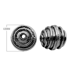 BR-372 Black Rhodium Overlay Bali Bead Beads Bali Designs Inc