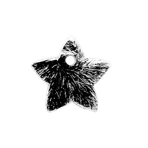 Black rhodium overlay copper star charm handcrafted in India for wholesale jewelry making