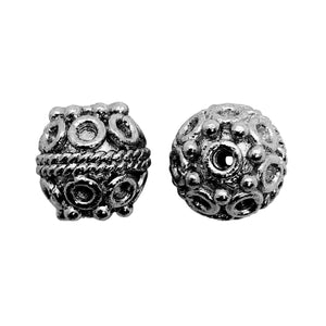 BR-374 Black Rhodium Overlay Bali Bead Beads Bali Designs Inc