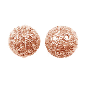 BRG-122 Rose Gold Overlay Bali Bead Beads Bali Designs Inc