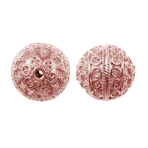 BRG-155 Rose Gold Overlay Bali Bead Beads Bali Designs Inc