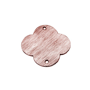 BRG-272-18MM Rose Gold Overlay Quatrefoil Shape Chip Bead Beads Bali Designs Inc