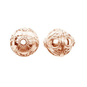 BRG-343 Rose Gold Overlay Bali Bead Beads Bali Designs Inc