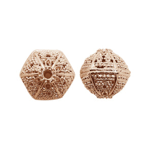 BRG-376 Rose Gold Overlay Bali Bead Beads Bali Designs Inc