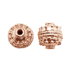 BRG-377 Rose Gold Overlay Bali Bead Beads Bali Designs Inc