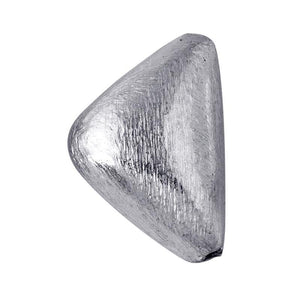 BSF-201 Silver Overlay Long Triangle Shape Brushed Bead Beads Bali Designs Inc