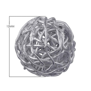 BSF-211-12MM Silver Overlay Wire Bead Beads Bali Designs Inc