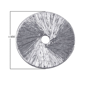 BSF-218-4MM Silver Overlay Round Shape Chip Bead Beads Bali Designs Inc