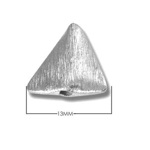 Handcrafted silver overlay copper textured cone bead from India with polished finish for wholesale jewelry making