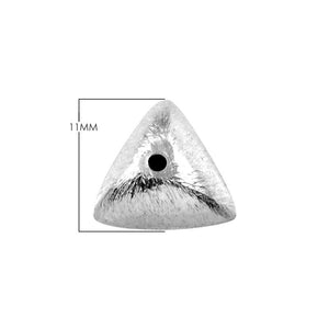 BSF-252 Silver Overlay Triangle Shape Brushed Bead Beads Bali Designs Inc