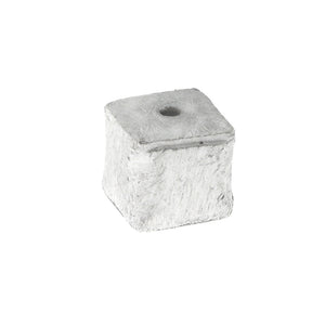 Handcrafted silver overlay over copper textured cube bead made in India