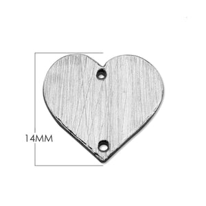 BSF-268 Silver Overlay Heart Shape Chip Bead Beads Bali Designs Inc