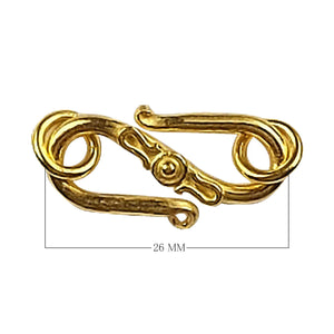 Handcrafted Infinity Style Open Clasp Connector With 18K Gold Overlay Over Copper Finish Designed For Jewelry Making And Wholesale Collection