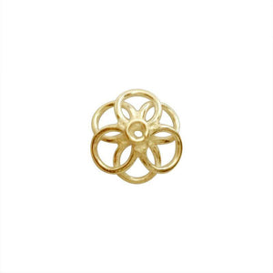 Handcrafted Floral Wire Bead Cap With 18K Gold Overlay Over Copper Finish Designed For Jewelry Making And Wholesale Collection
