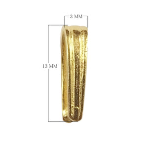Slim straight pendant bail crafted in 18K Gold Overlay Over Copper, handcrafted in India for wholesale jewelry making.