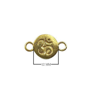 CG-278 18K Gold Overlay Ohm Disc Link Charm Beads Bali Designs Inc