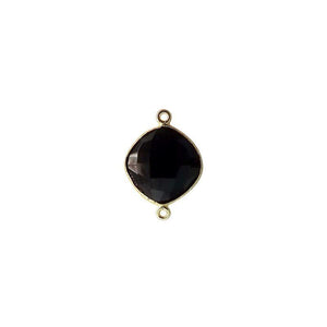CG-322-OX-D 18K Gold Overlay Stone Connector With Black Onyx Beads Bali Designs Inc