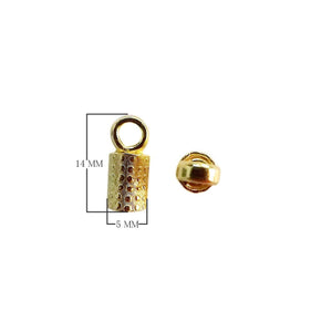 CG-335 18K Gold Overlay End Cap Beads Bali Designs Inc