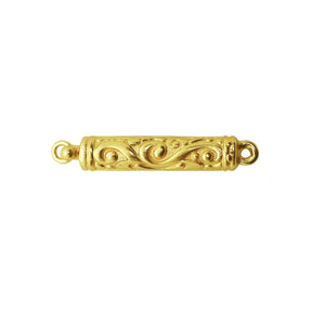 Handcrafted single hole multi strand clasp in 18K Gold Overlay Over Copper, wholesale jewelry component from India