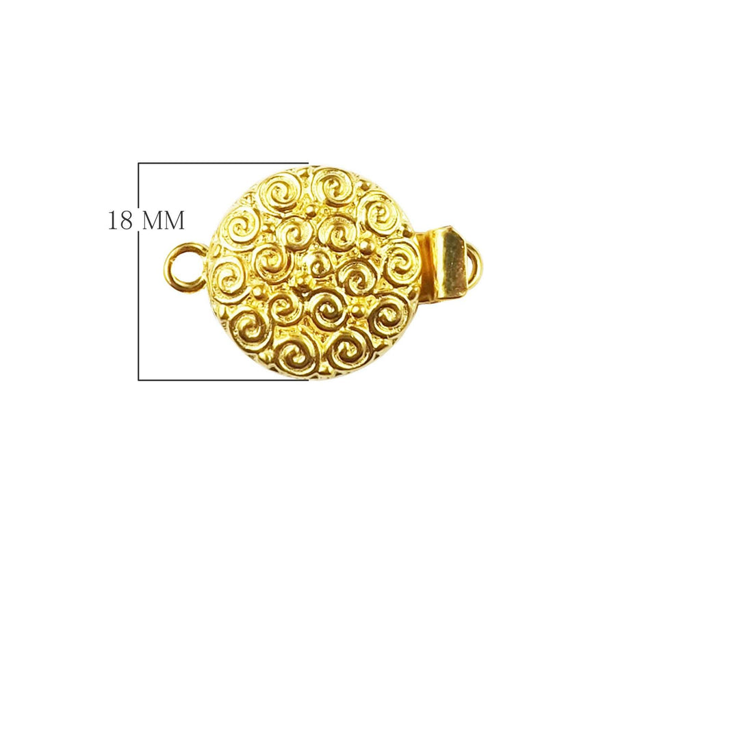 CG-435 18K Gold Overlay Single Hole Multi Strand Clasp Beads Bali Designs Inc 