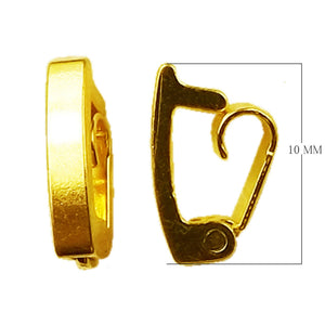 Fold over clip lock clasp made with 18K Gold Overlay Over Copper, handcrafted in India for wholesale jewelry making.