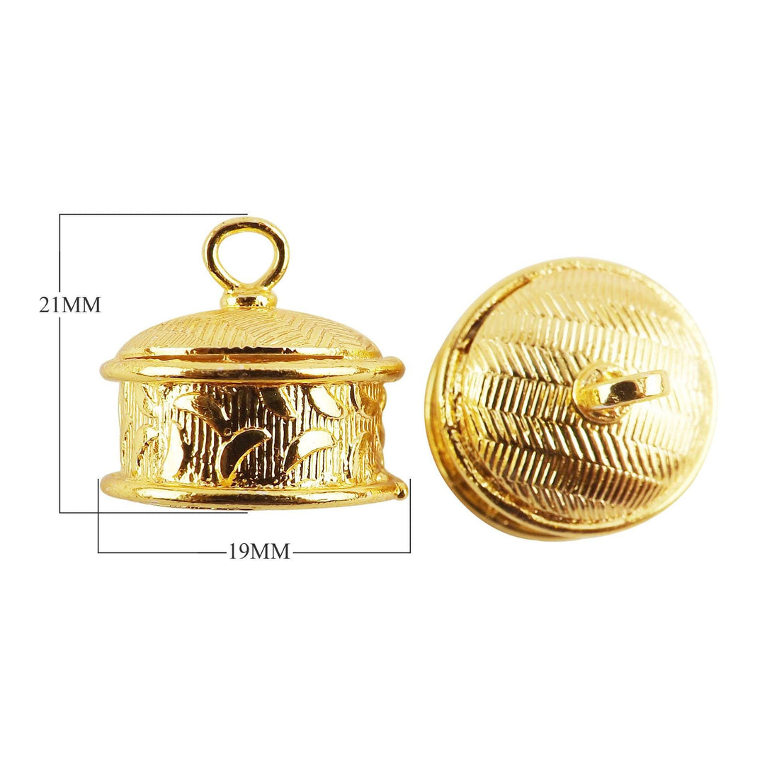 CG-459 18K Gold Overlay End Cap Beads Bali Designs Inc 