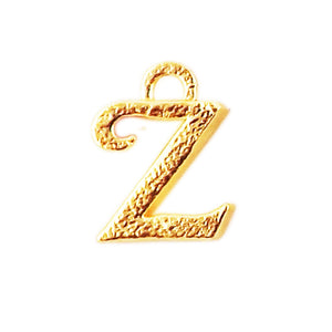 CG-498 18K Gold Overlay Alphabet 'Z' Charm Beads Bali Designs Inc