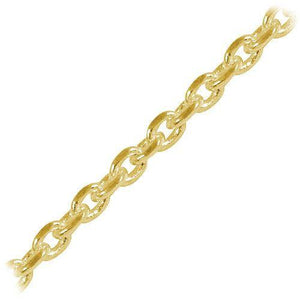 18K Gold Overlay Over Copper fine beading chain handcrafted in India and sold per foot for professional jewelry making use