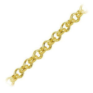 18K Gold Overlay Over Copper rounded link chain handcrafted in India and sold per foot for professional jewelry making use