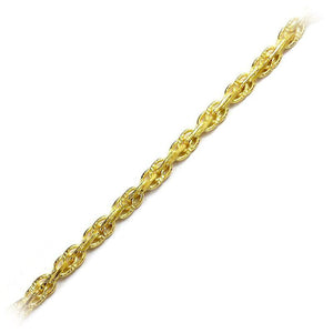 18K Gold Overlay Over Copper dense interlinked chain featuring closely connected links designed for wholesale jewelry manufacturing and durable extender use