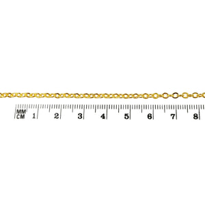 Fine 18K Gold Overlay Over Copper oval link jewelry chain with polished finish, designed for wholesale jewelry manufacturing, bulk production, and professional jewelry making applications