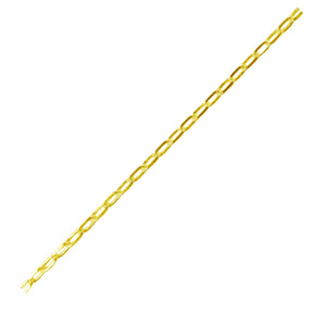 Elongated oval link 18K Gold Overlay Over Copper jewelry chain with polished finish, designed for wholesale jewelry manufacturing, bulk production, and professional jewelry making applications