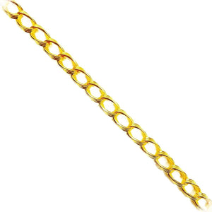 Wide oval link 18K Gold Overlay Over Copper jewelry chain with polished finish, designed for wholesale jewelry manufacturing, bulk production, and professional statement jewelry applications