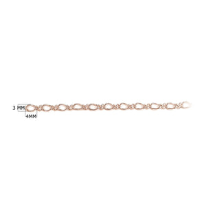 CHRG-283-3X4MM Rose Gold Overlay Beading & Extender Chain Beads Bali Designs Inc
