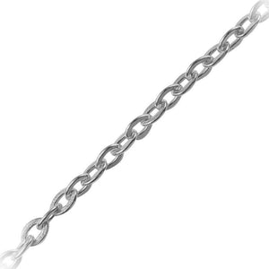 Silver overlay over copper beading and extender chain with polished oval links displayed for wholesale jewelry manufacturing and bulk production use