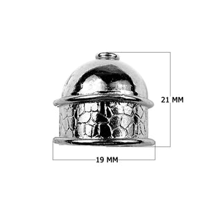 CR-203 Black Rhodium Overlay End Cap Beads Bali Designs Inc